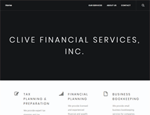 Tablet Screenshot of clivefinancial.com